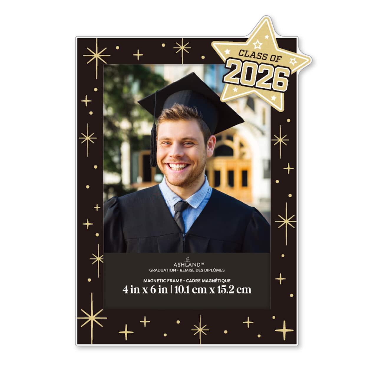 4" x 6" Black & Gold 2026 Magnetic Frame, Graduation by Ashland®